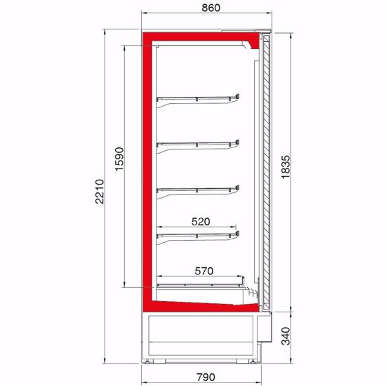 Wandvriezer - VISION DOORS BT H220 135 - Oscartielle